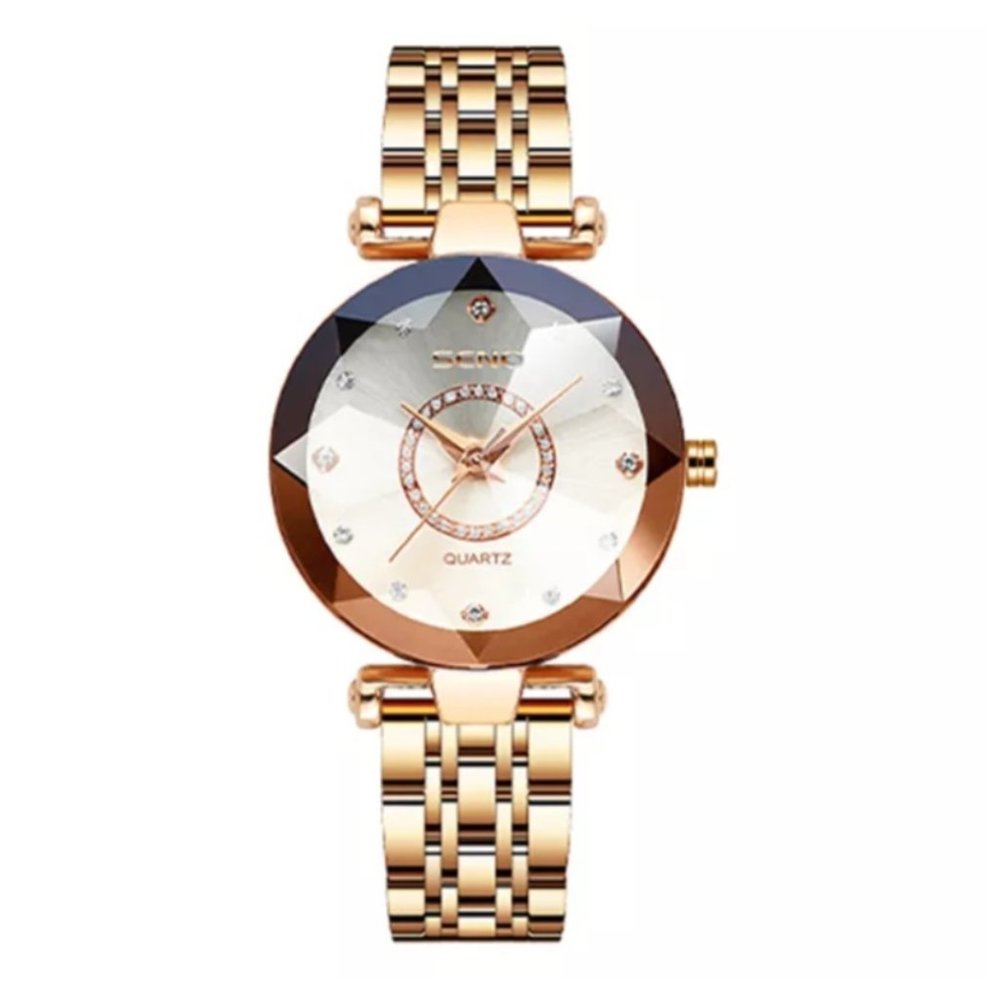 Seno Ocean Star Steel Band Women's Watch Fashion Crystal Ladies Quartz - Picture 5 of 9